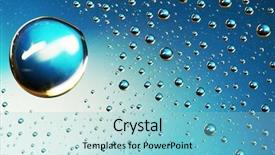  Presentation with colored - Slide deck consisting of big small bubbles - colored drops on the glass background and a light blue colored foreground