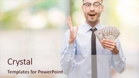  Presentation with win win in business - Audience pleasing PPT theme consisting of big smile and raise backdrop and a lemonade colored foreground