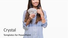  Presentation with asian - Amazing PPT layouts having big smile doing ok sign backdrop and a white colored foreground