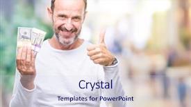  Presentation with holding hotdog - Amazing slides having big smile doing ok sign backdrop and a sky blue colored foreground