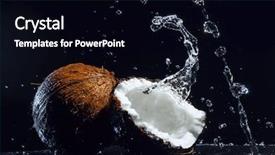  Presentation with coconut - Slide deck consisting of finance - arrow with enterprice resource planning background and a light gray colored foreground.