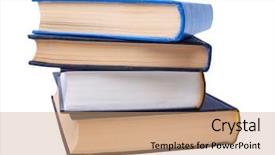  Presentation with surgical masks stack of color - Amazing presentation theme having big stack of books backdrop and a coral colored foreground