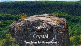  Presentation with summer trees - Presentation design consisting of big-stone-and-forest background and a dark gray colored foreground