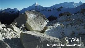  Presentation with stones - Slide set enhanced with big-stones-on-the-glacier background and a ocean colored foreground