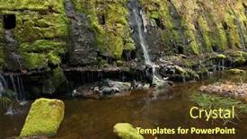  Presentation with lichen - Beautiful slide deck featuring big-stones-with-moss backdrop and a tawny brown colored foreground