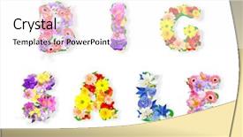  Presentation with summer - Beautiful presentation design featuring big summer or spring sale backdrop and a white colored foreground