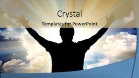  Presentation with element - Theme with big sun element of design background and a yellow colored foreground