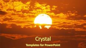 Presentation with summer sun - Beautiful slides featuring big sun on sunset nature backdrop and a tawny brown colored foreground