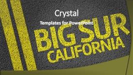  Presentation with california - Cool new slide deck with big sur california written backdrop and a dark gray colored foreground