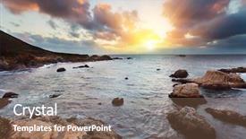  Presentation with pacific - Beautiful presentation theme featuring carmel - big sur pacific ocean coast backdrop and a violet colored foreground