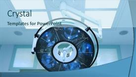  Presentation with surgical - Beautiful presentation featuring big surgical lamp in operation backdrop and a light blue colored foreground