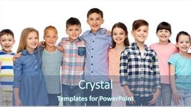  Presentation with friendship - Beautiful PPT theme featuring big team advertising - childhood fashion friendship and people backdrop and a ocean colored foreground