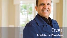  Presentation with confident - Beautiful PPT theme featuring big teeth senior smiles - middle age man smiling confident backdrop and a  colored foreground