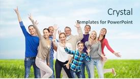  Presentation with gender - Audience pleasing slides consisting of big three - family gender generation and people backdrop and a sky blue colored foreground