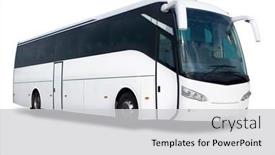  Presentation with bus - Slide deck consisting of big-tour-bus-isolated background and a  colored foreground