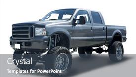  Presentation with truck - Audience pleasing presentation theme consisting of big-truck backdrop and a  colored foreground