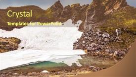  Presentation with water park - Colorful slide deck enhanced with big-unmelted-in-july-snowfield backdrop and a tawny brown colored foreground