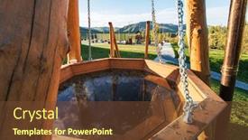  Presentation with vat - Audience pleasing PPT theme consisting of big vat with hot water backdrop and a tawny brown colored foreground