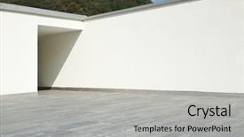  Presentation with modern black and white trees - Slides featuring big wall - large terrace of a modern background and a light gray colored foreground