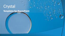  Presentation with water drop - PPT layouts having big water drop on blue background nature collection background and a teal colored foreground