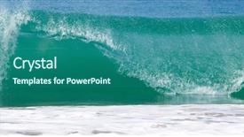  Presentation with ocean wave - Colorful slides enhanced with big wave in ocean backdrop and a ocean colored foreground