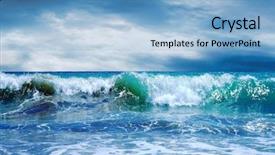  Presentation with waves - Audience pleasing PPT layouts consisting of big waves - beautiful view of seascape backdrop and a light blue colored foreground