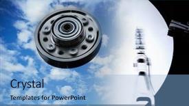  Presentation with bigdata - Audience pleasing slide set consisting of bigdata - cloud storage or cloud drive backdrop and a light blue colored foreground