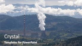  Presentation with rural - PPT theme enhanced with bigest-thermoelectric-plant-pljevlja-near background and a dark gray colored foreground