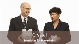  Presentation with filipino - Theme featuring bigger - caucasian middle-aged businessman and filipino background and a tawny brown colored foreground