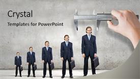  Presentation with measuring ingredient - Audience pleasing slides consisting of bigger - close up male hand measuring backdrop and a light gray colored foreground