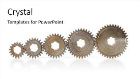  Presentation with newborn sizes - Slide deck with bigger - different sizes of old metallic background and a  colored foreground