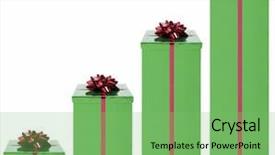  Presentation with white green - Presentation design featuring bigger - green gifts of increasing size background and a seafoam green colored foreground