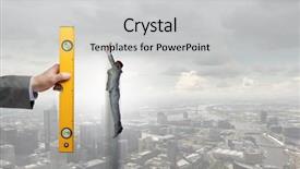  Presentation with success failures - PPT theme having bigger - hand measuring businessman success background and a light gray colored foreground