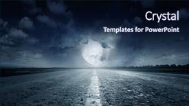  Presentation with night - Colorful presentation enhanced with bigger - night road against the background backdrop and a navy blue colored foreground