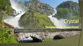  Presentation with scandinavia - Audience pleasing theme consisting of biggest waterfalls in norway backdrop and a violet colored foreground