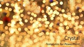  Presentation with christmas lights - Audience pleasing slides consisting of bight color - christmas lights with shallow depth backdrop and a yellow colored foreground