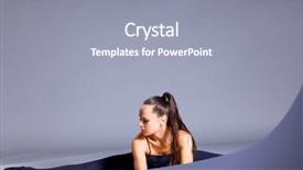  Presentation with fitness - Audience pleasing slide deck consisting of bight color - young attractive female fitness woman backdrop and a  colored foreground