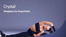  Presentation with health woman running female runner - Theme consisting of bight color - young attractive female fitness woman background and a ocean colored foreground