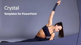  Presentation with health woman running female runner - Audience pleasing slide set consisting of bight color - young attractive female fitness woman backdrop and a  colored foreground