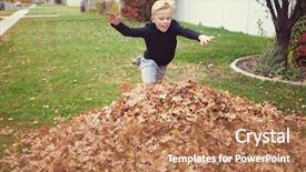  Presentation with young athletes box jumping - Colorful slide set enhanced with bigleap - cute young boy jumping backdrop and a  colored foreground