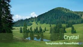  Presentation with forests - Slides with bihar - mountain landscape with green fields background and a tawny brown colored foreground