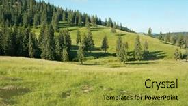  Presentation with forests - Cool new presentation theme with bihar - mountain landscape with green fields backdrop and a yellow colored foreground