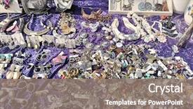  Presentation with flea - Presentation design enhanced with bijou on purple velvet tablecloth background and a gray colored foreground