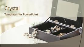  Presentation with jewelry - PPT layouts featuring bijouterie in jewelry box background and a lemonade colored foreground