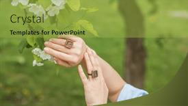  Presentation with tree rings - Theme with bijouterie-rings-with-stones-female background and a yellow colored foreground