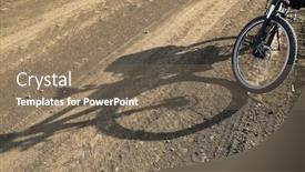  Presentation with dirt bike - Audience pleasing presentation theme consisting of bike-and-shadow-on-dirt backdrop and a violet colored foreground