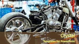  Presentation with repair - Beautiful slide deck featuring bike assembly - background image of big disassembled backdrop and a tawny brown colored foreground