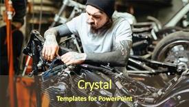  Presentation with modern - PPT layouts with bike assembly - portrait of modern heavily tattooed background and a tawny brown colored foreground