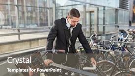 Presentation with commuter - Beautiful presentation featuring bike at the bike rack backdrop and a gray colored foreground