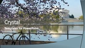  Presentation with thomas jefferson - Presentation theme featuring bike event - thomas jefferson memorial during cherry background and a gray colored foreground